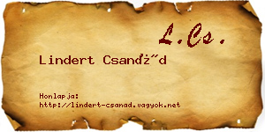 Lindert Csanád névjegykártya